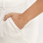 yellow gold T bangle